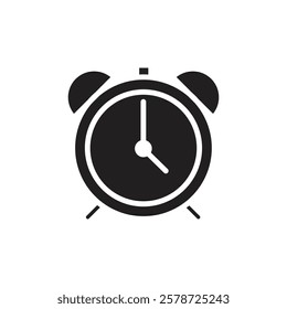 Alarm clock icon Thin line art collection