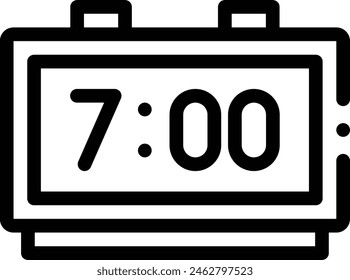 alarm clock icon. Thin Linear Style Design Isolated On White Background