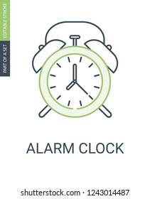 Alarm clock icon. Time icon.