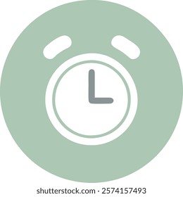 Alarm Clock Icon for Time Management in Business, Isolated Vector Illustration.