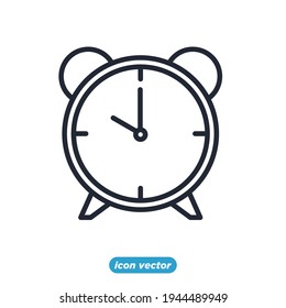 alarm clock icon. alarm clock time symbol template for graphic and web design collection logo vector illustration