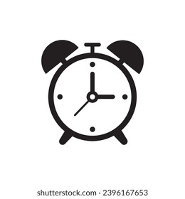 Icono de reloj de alarma. Símbolo de tiempo