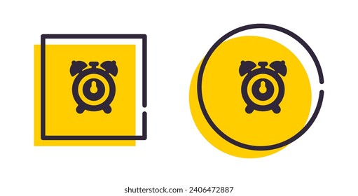 Alarm clock icon. Time symbol. Vector illustration