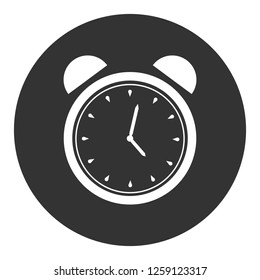 Alarm clock icon. Time vector sign. Watch symbol. Round icon design