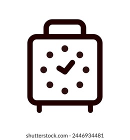 alarm clock icon, time - vector icon	