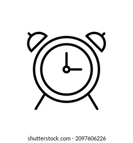 Alarm clock icon. It is time to wake up concept. Vector on isolated background. EPS 10.