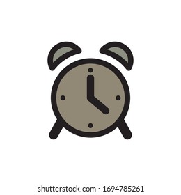 Icono De Reloj De Alarma En El Vector De Diseño A La Vez Eps 10