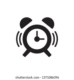 Alarm clock icon in trendy flat style design. Vector graphic illustration. Clock icon for website design, logo, app, and ui. Vector file.  EPS 10.