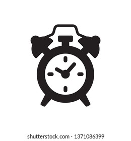 Alarm clock icon in trendy flat style design. Vector graphic illustration. Clock icon for website design, logo, app, and ui. Vector file.  EPS 10.
