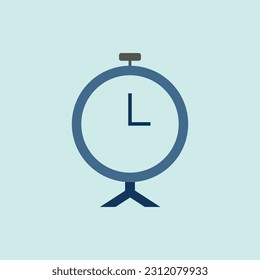 Icono de reloj de alarma en diseño plano de moda.