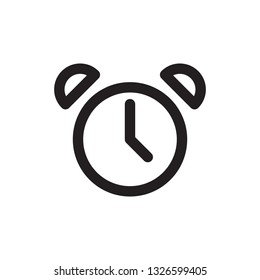 Alarm clock icon in trendy outline style design. Vector graphic illustration. Editable vector stroke. EPS 10.