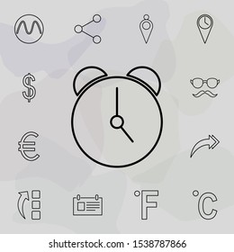 alarm clock icon. Universal set of web for website design and development, app development