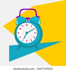 alarm clock with a clock, icon vector