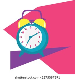 alarm clock with a clock, icon vector
