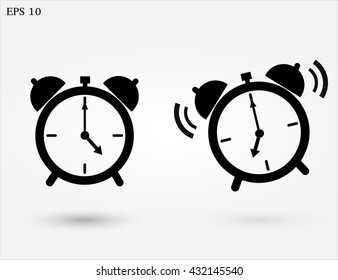 Alarm clock icon, vector.