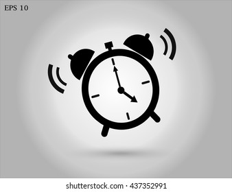 Alarm clock icon, vector.