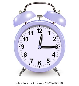 Icono de reloj de alarma, diseño vectorial 3D