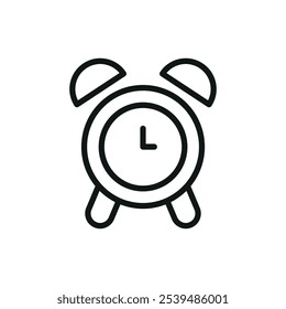 Alarm clock icon vector basic design simple and modern concept graphic
