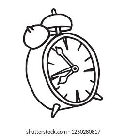 Alarm clock icon, vector best flat icon on white background