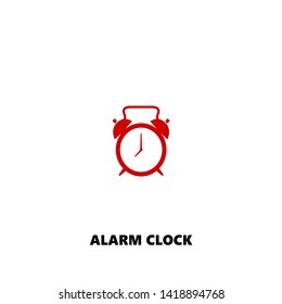 alarm clock icon. alarm clock vector design. sign design. red color