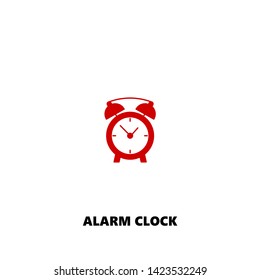 alarm clock icon. alarm clock vector design. sign design. red color