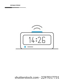 Alarm Clock Icon Vector Design.