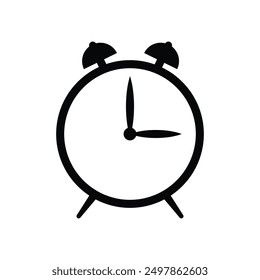 alarm clock icon vector design isolated on white background