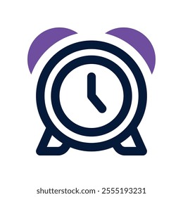 alarm clock icon. vector dual tone icon for your website, mobile, presentation, and logo design.