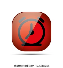 alarm clock icon vector EPS 10, abstract sign flat design,  illustration modern isolated badge for website or app - stock info graphics