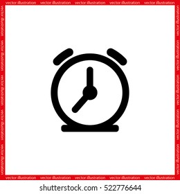 alarm clock icon vector EPS 10, abstract sign flat design,  illustration modern isolated badge for website or app - stock info graphics