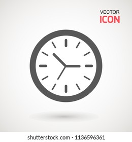 Alarm Clock icon vector, Flat design style. Simple watch icon. Wake up, get up concept, Time sign isolated on white background