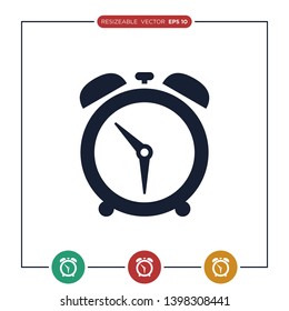 Alarm Clock Icon Vector Flat Design
