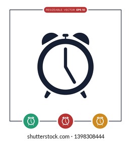 Alarm Clock Icon Vector Flat Design