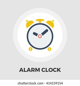 Alarm clock icon vector. Flat icon isolated on the white background. Editable EPS file. Vector illustration.