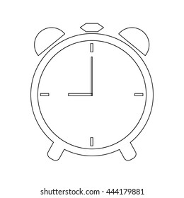 Alarm clock icon vector flat