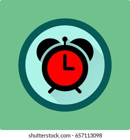 alarm clock icon vector flat design
