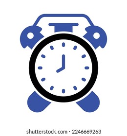Icono de reloj de alarma, gráficos vectores
