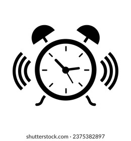 Alarm Clock Icon, Vector Graphics