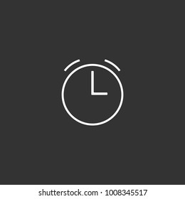 Alarm, clock icon, vector illustration