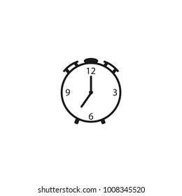 Alarm, clock icon, vector illustration
