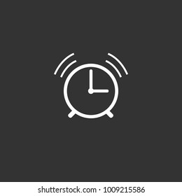 Alarm, clock icon, vector illustration