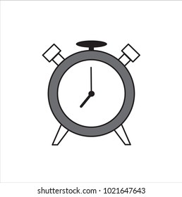 Alarm clock icon. Vector illustration.
