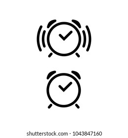 alarm clock icon, vector illustration