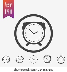 alarm clock icon vector, illustration