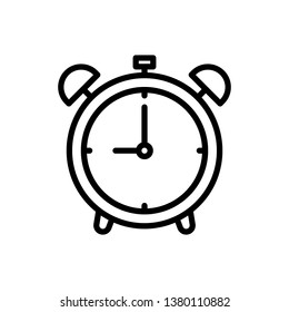 Alarm Clock Icon Vector Illustration Logo Template