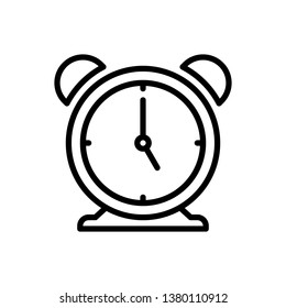 Alarm Clock Icon Vector Illustration Logo Template