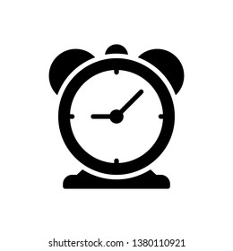 Alarm Clock Icon Vector Illustration Logo Template