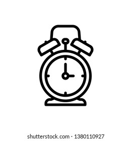 Alarm Clock Icon Vector Illustration Logo Template