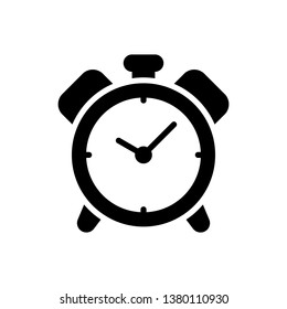 Alarm Clock Icon Vector Illustration Logo Template