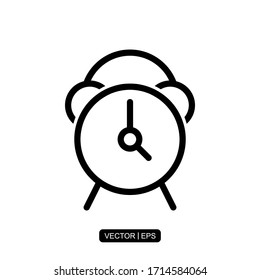 Icono de la alarma Icono de la ilustración vectorial plantilla para muchos fines. Aislado sobre fondo blanco.